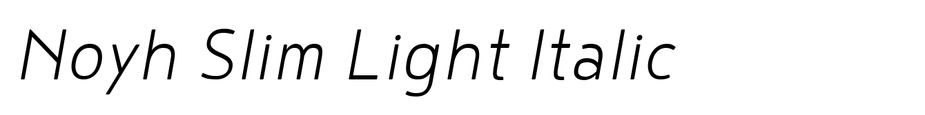 Noyh Slim Light Italic